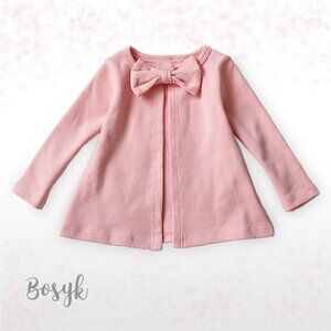NEW - Baby Pink Coat Knitted Round Neck - Toddler Dress Coat